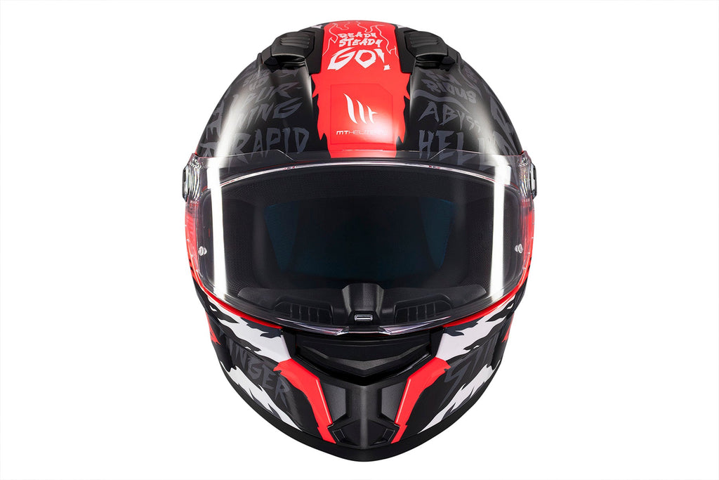 MT Helmets Stinger 2 Ardent — Black Red Gloss (C5) — заден агол