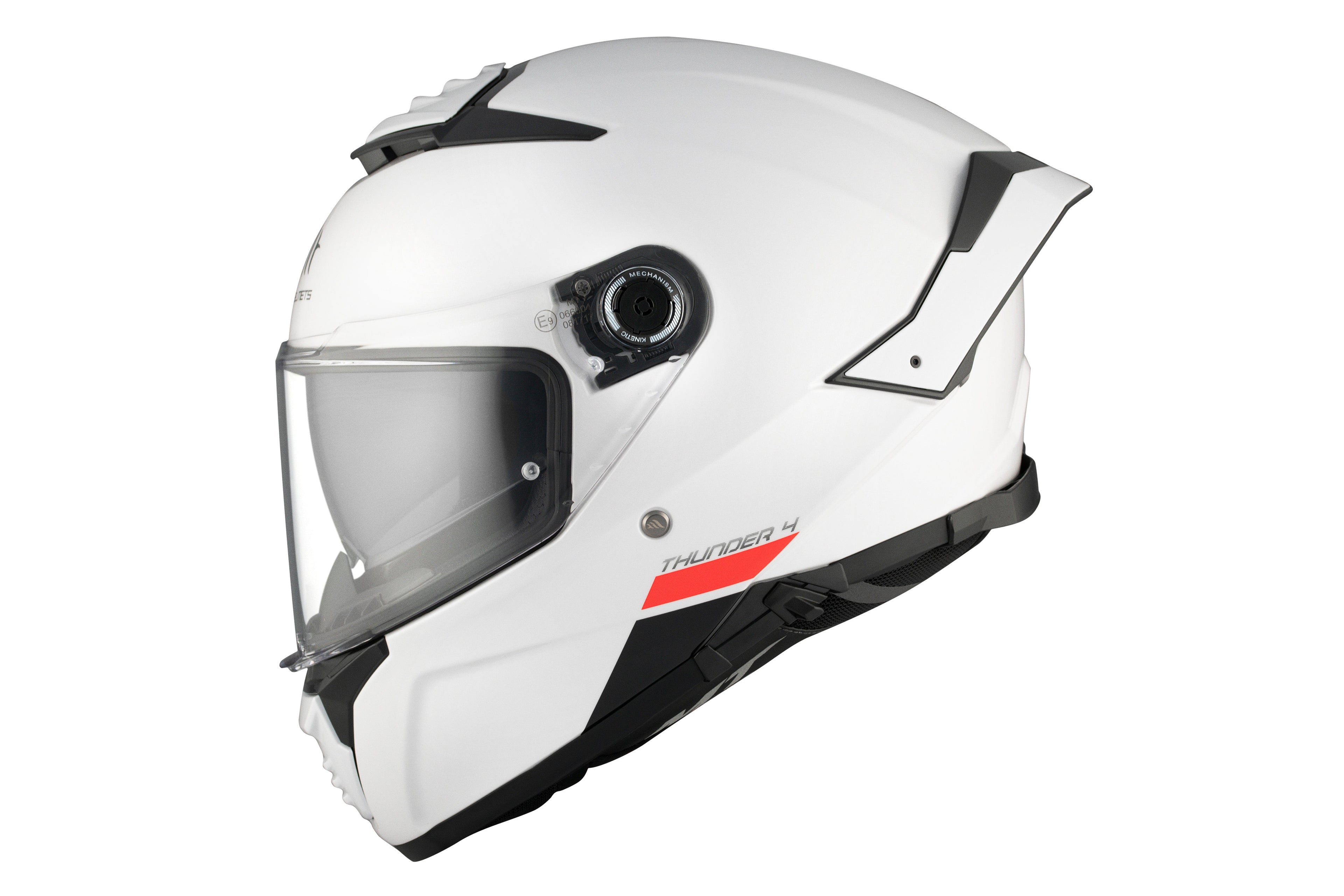 MT Helmets Thunder 4 SV Solid — Pearl White Gloss — профил