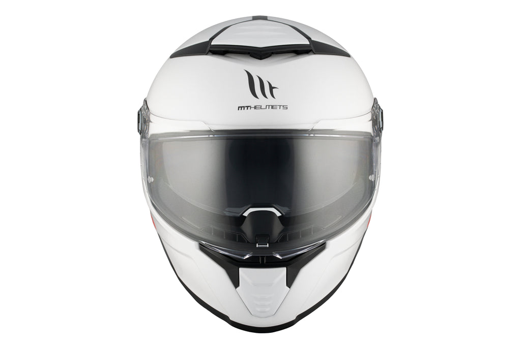 MT Helmets Thunder 4 SV Solid — Pearl White Gloss — заден агол