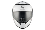 MT Helmets Thunder 4 SV Solid — Pearl White Gloss — заден агол