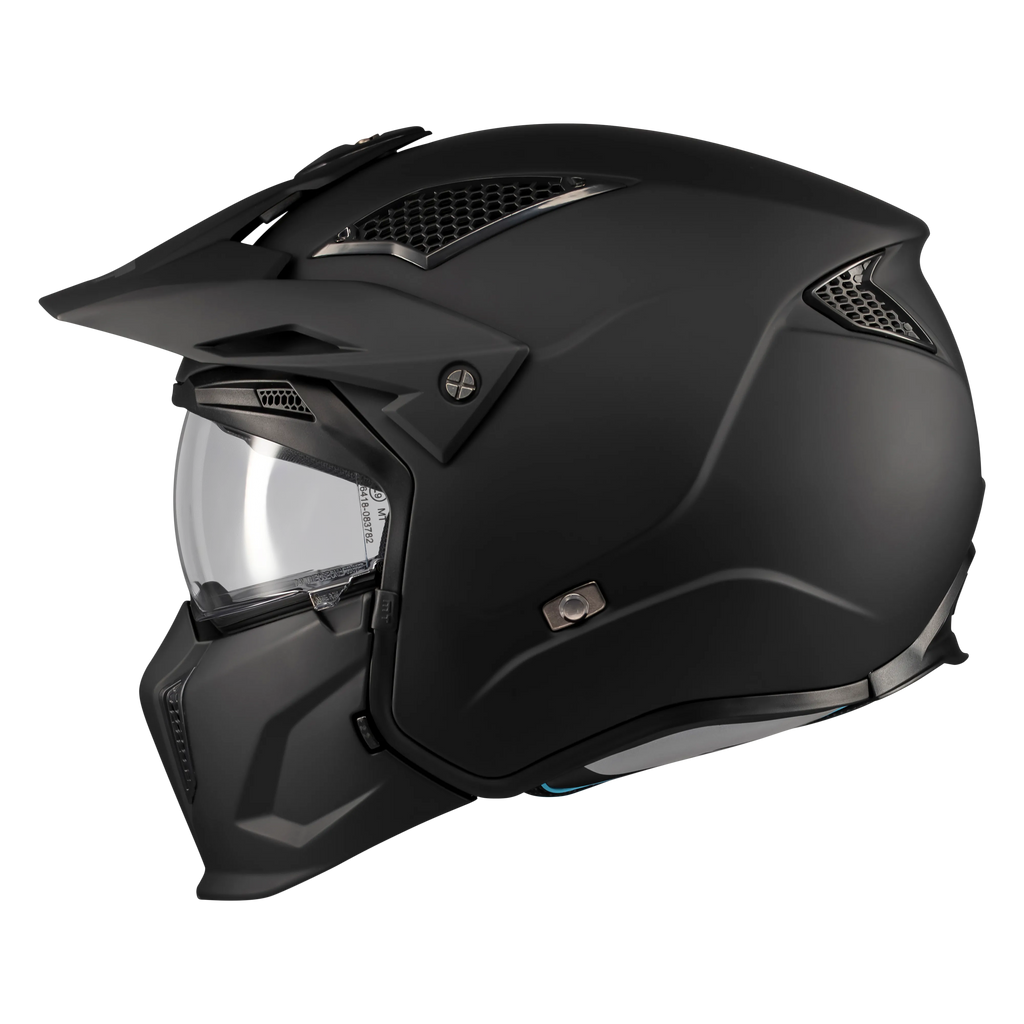 MT Helmets Streetfighter SV S Solid — Black Matt (A1) — профил
