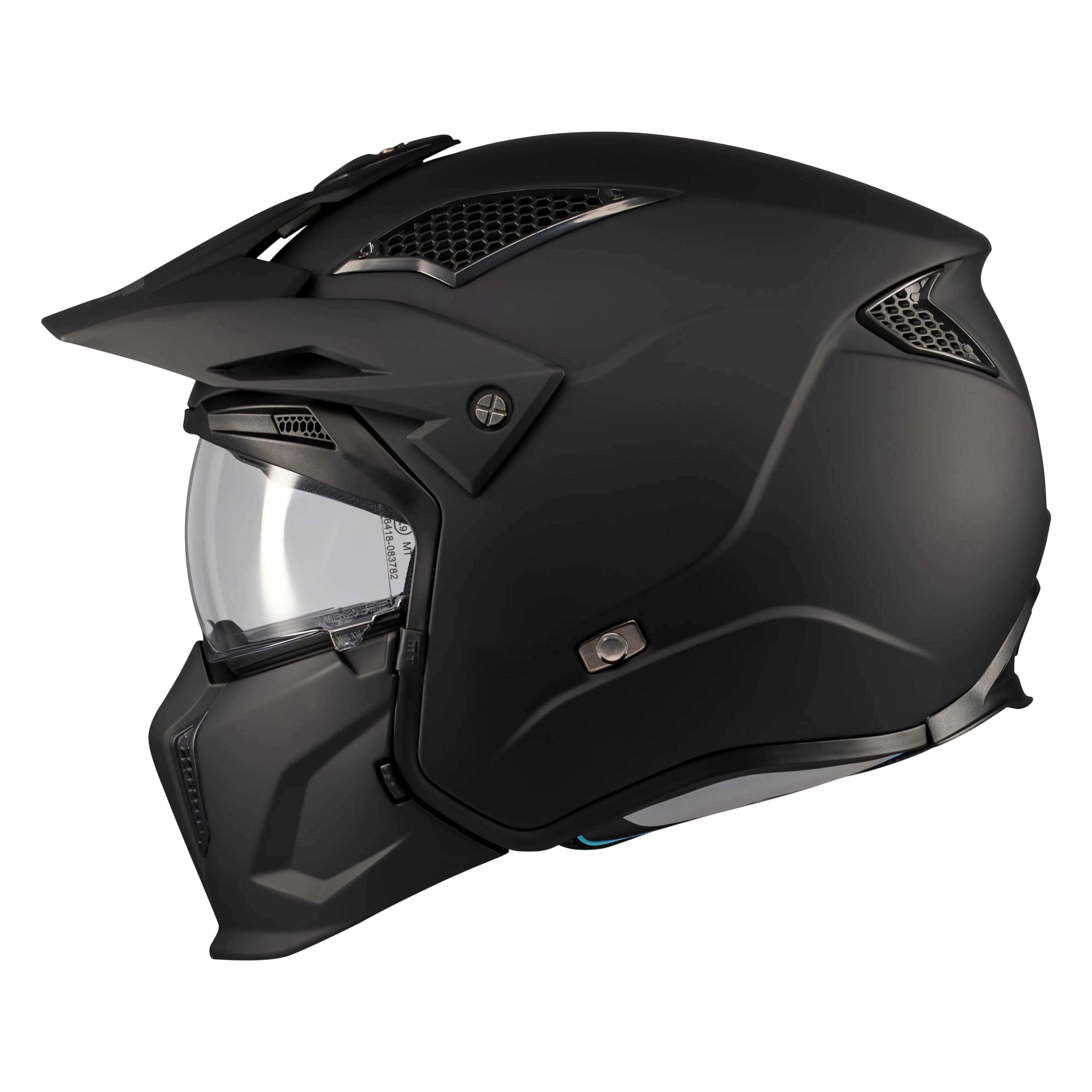 MT Helmets Streetfighter SV S Solid — Black Matt (A1) — профил