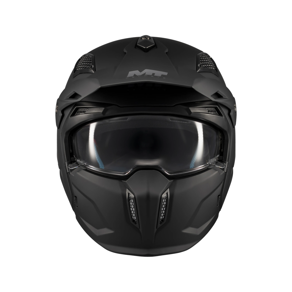 MT Helmets Streetfighter SV S Solid — Black Matt (A1) — заден агол