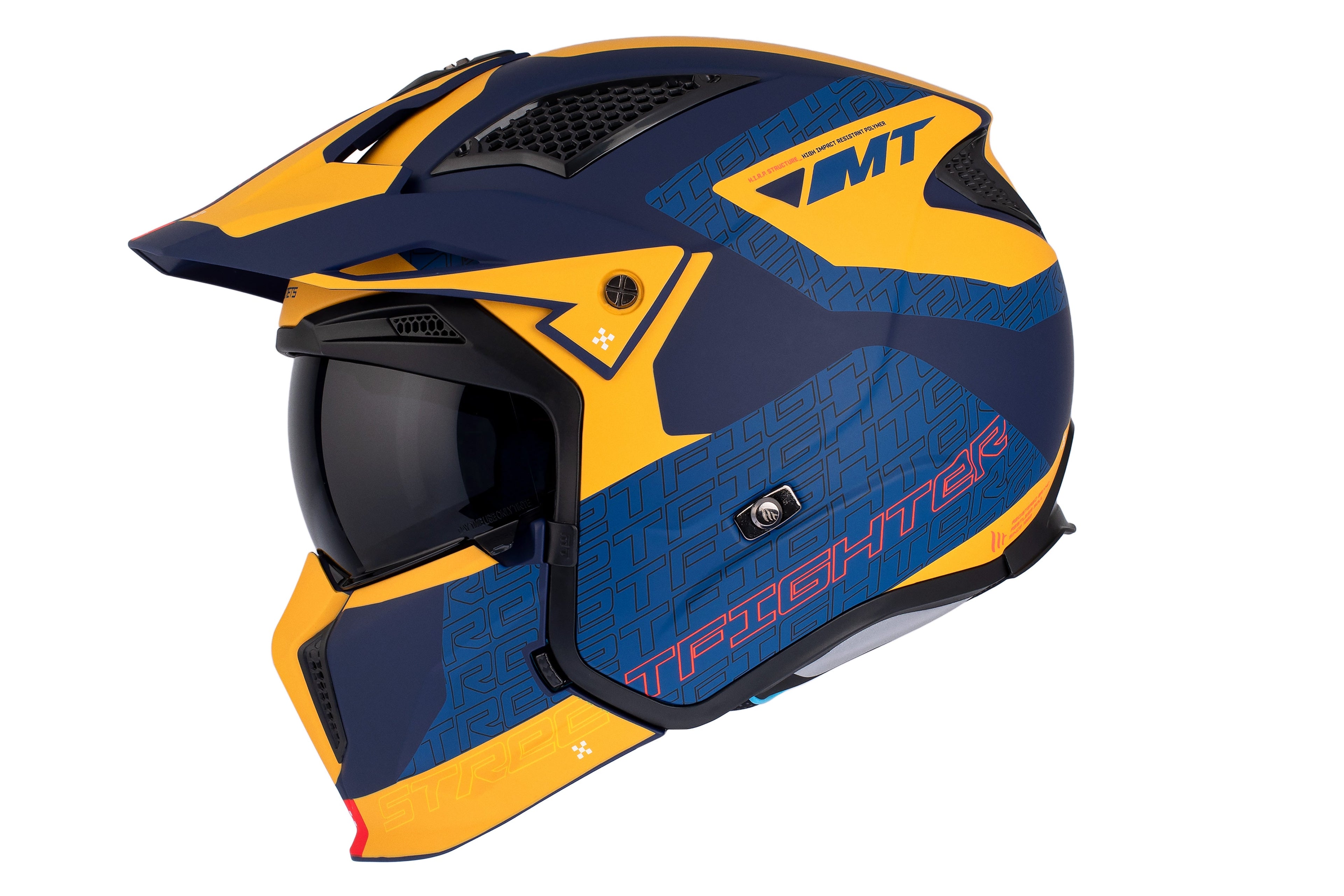 MT Helmets Streetfighter SV S Totem — Yellow Matt (C3) — профил