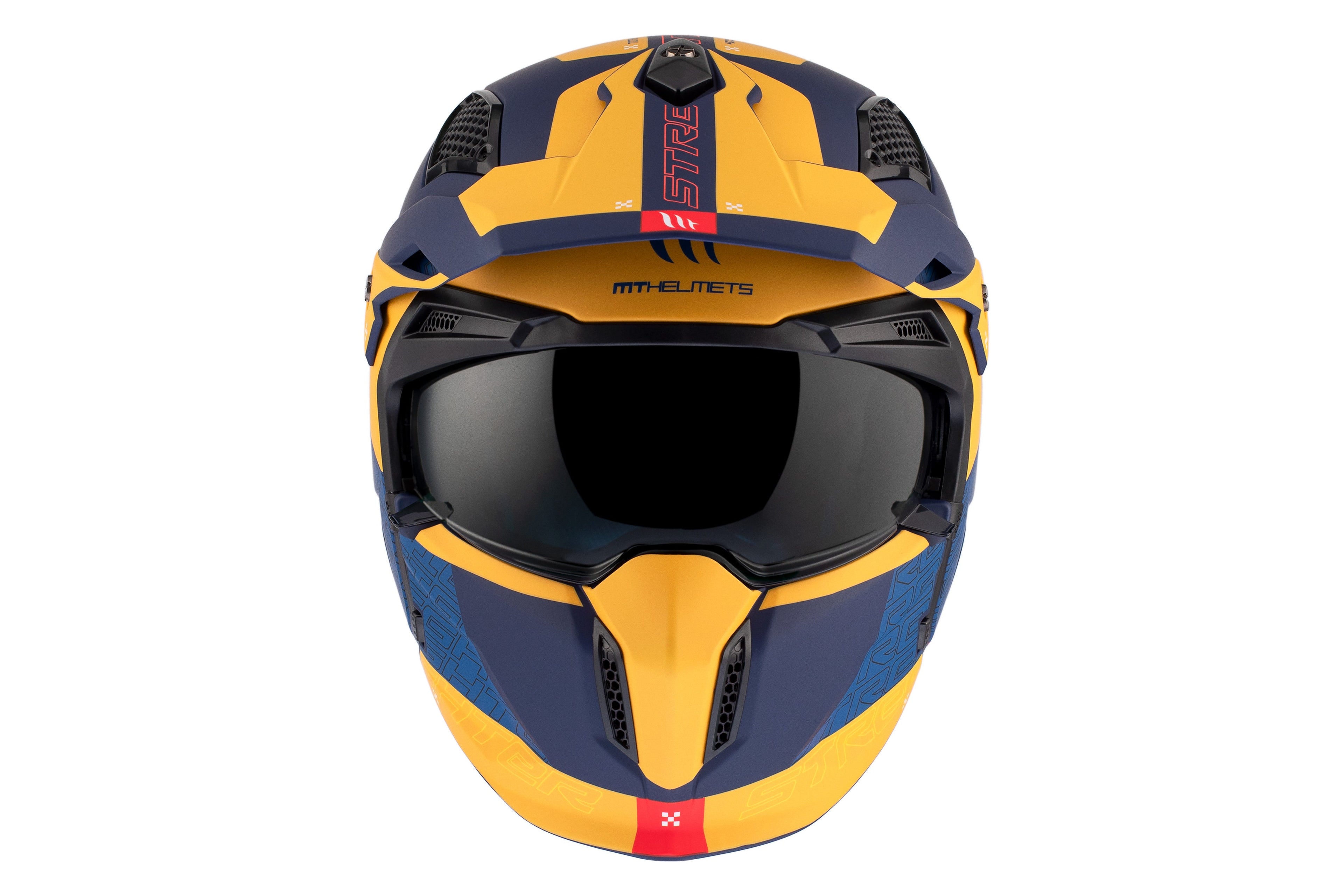 MT Helmets Streetfighter SV S Totem — Yellow Matt (C3) — заден агол