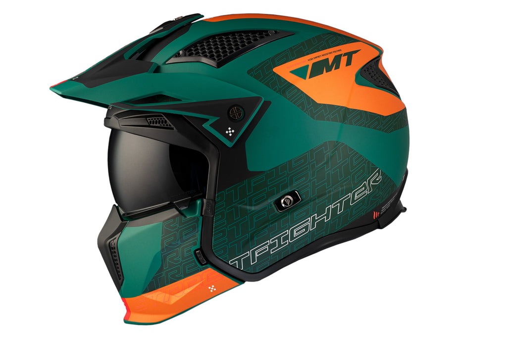 MT Helmets Streetfighter SV S Totem — Green Matt (C6) — профил