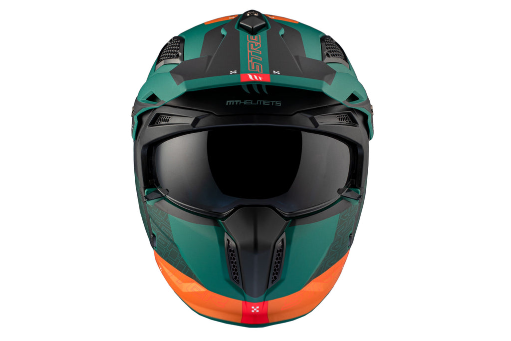 MT Helmets Streetfighter SV S Totem — Green Matt (C6) — заден агол