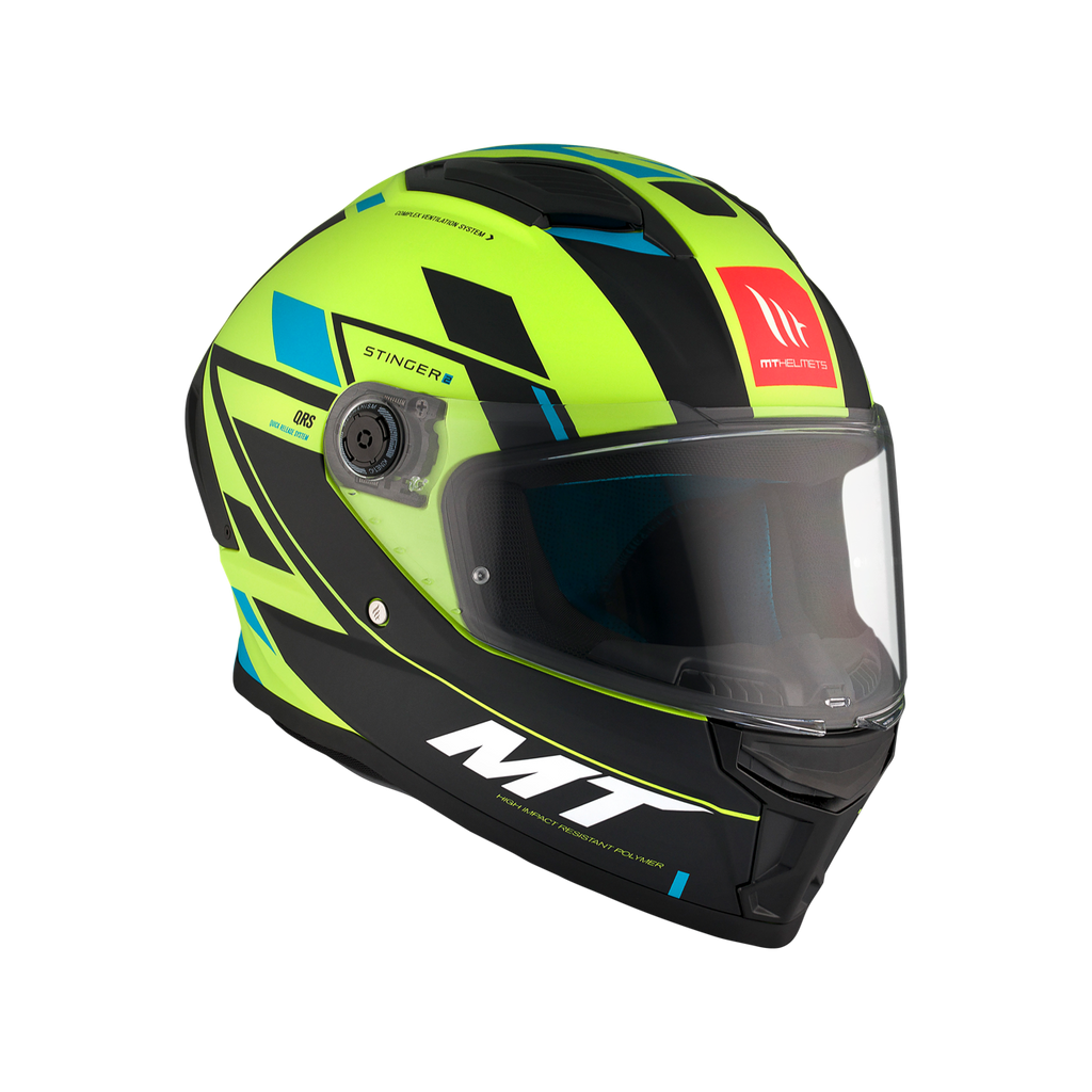 MT Helmets Stinger 2 Zivze — Fluor Matt (C3) — заден агол