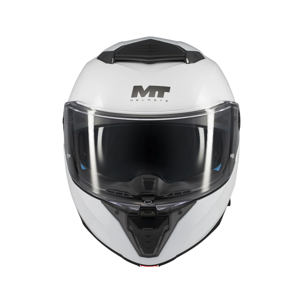 MT Helmets Atom 2 SV Solid — White Gloss (A0) — заден агол