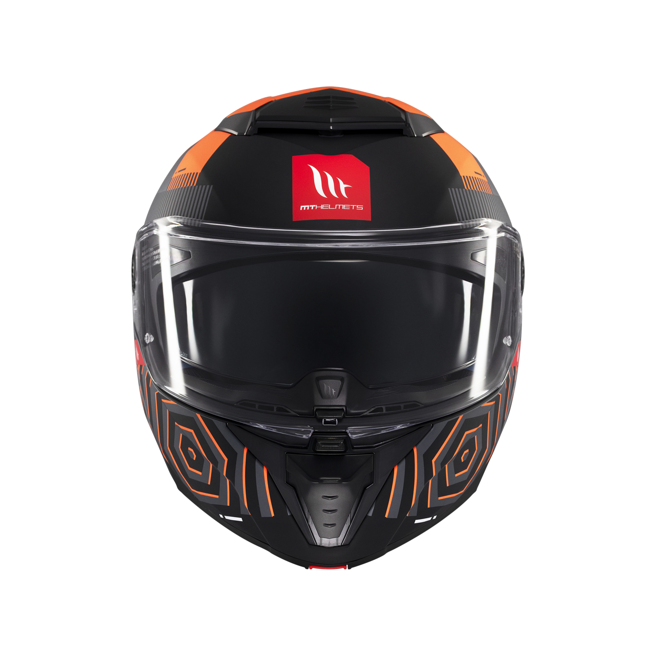 MT Helmets Atom 2 SV Strange — Black Orange Matt (C4) — профил