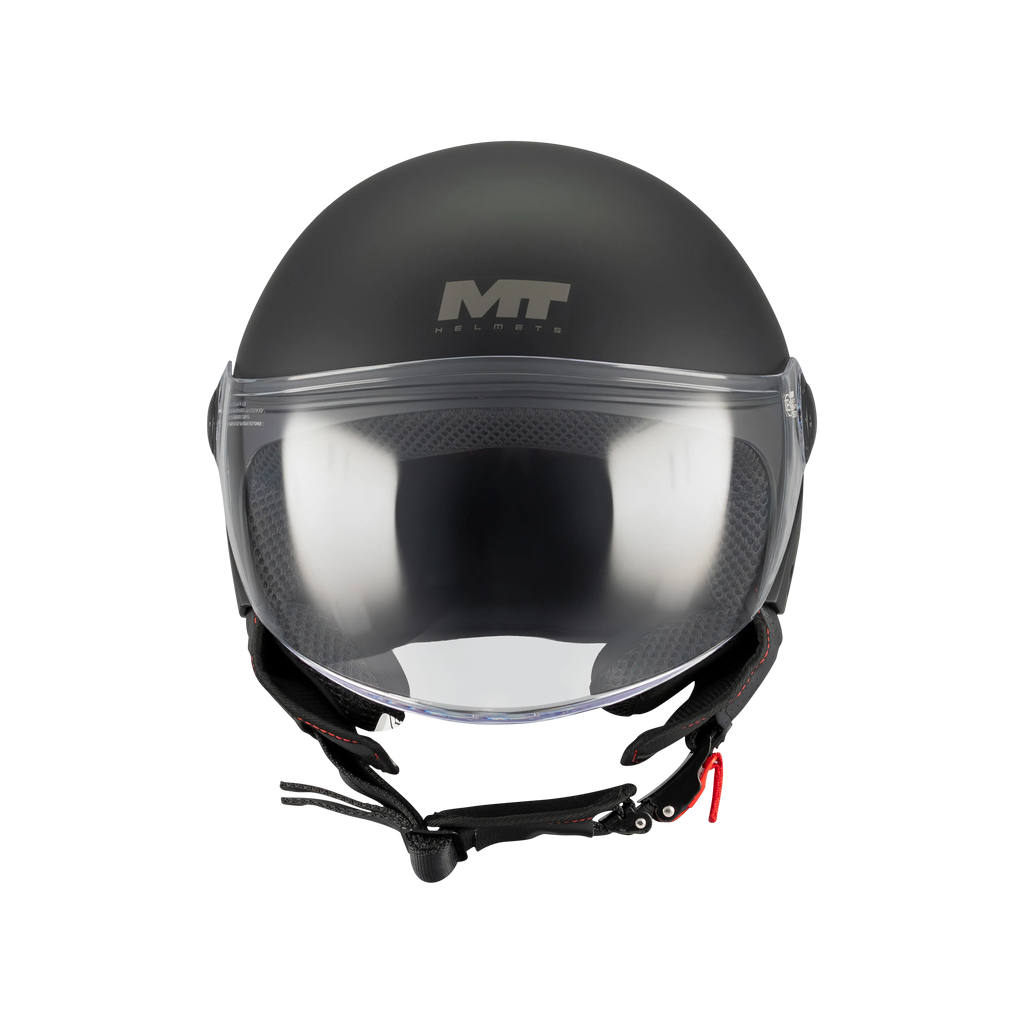 MT Helmets Street S Solid — Black Matt (A1) — заден агол