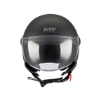 MT Helmets Street S Solid — Black Matt (A1) — заден агол