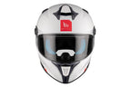 MT Helmets Targo S Solid — Pearl White Gloss (A0) — заден агол