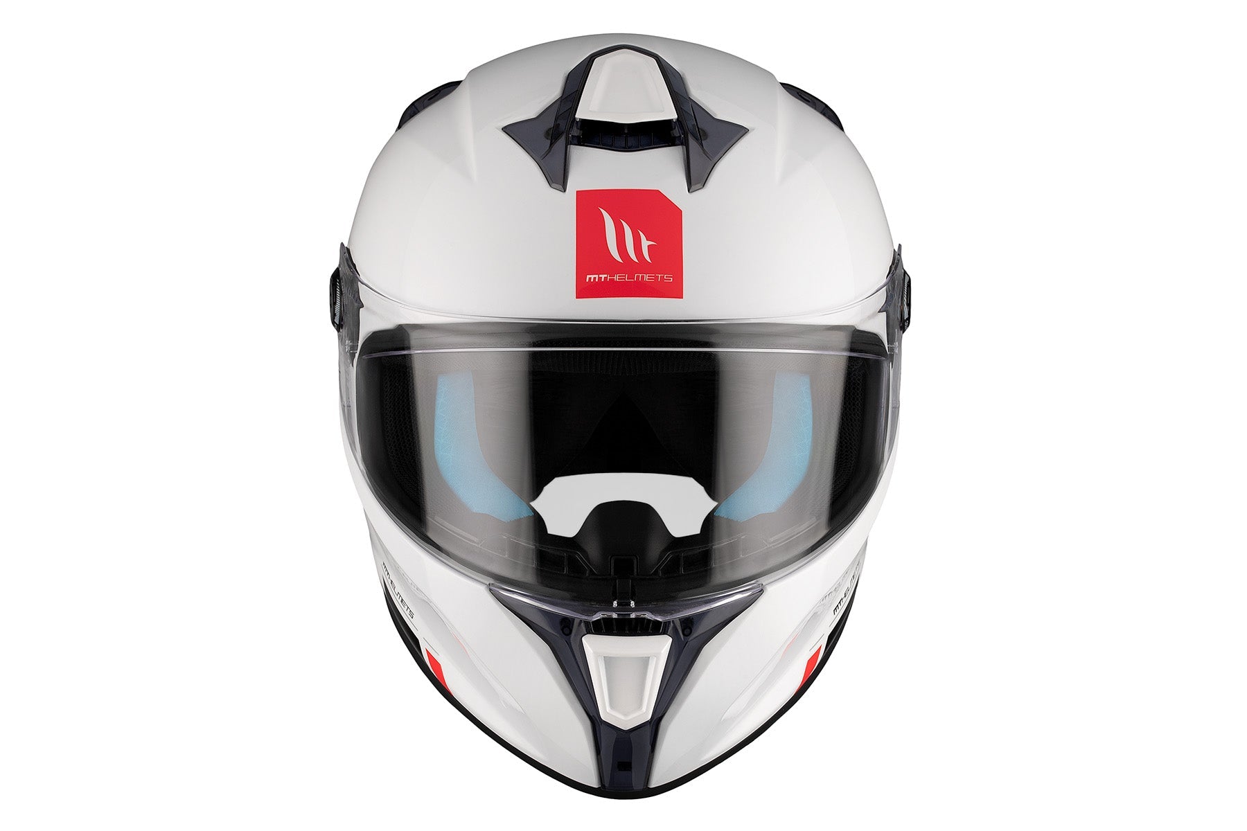 MT Helmets Targo S Solid — Pearl White Gloss (A0) — заден агол