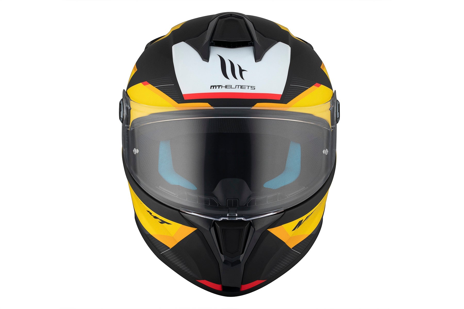 MT Helmets Targo S Kay — Black Yellow Green Matt (B3) — заден агол