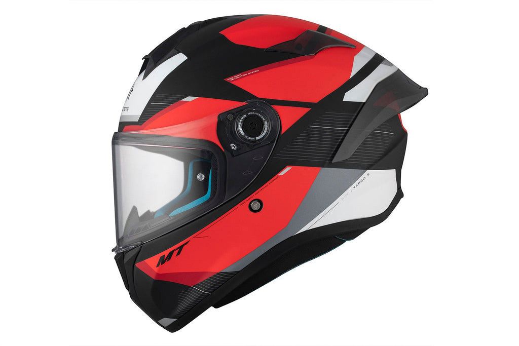 MT Helmets Targo S Kay — Black Red Gray White Matt (B5) — профил