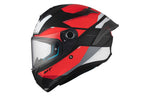 MT Helmets Targo S Kay — Black Red Gray White Matt (B5) — профил