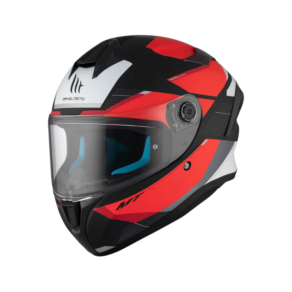 MT Helmets Targo S Kay — Black Red Gray White Matt (B5)