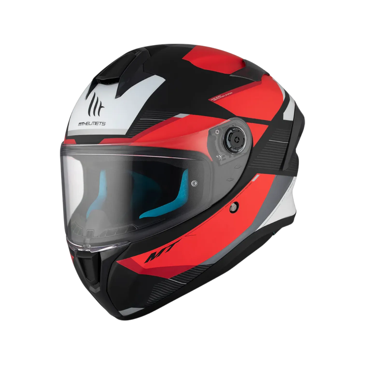 MT Helmets Targo S Kay — Black Red Gray White Matt (B5)