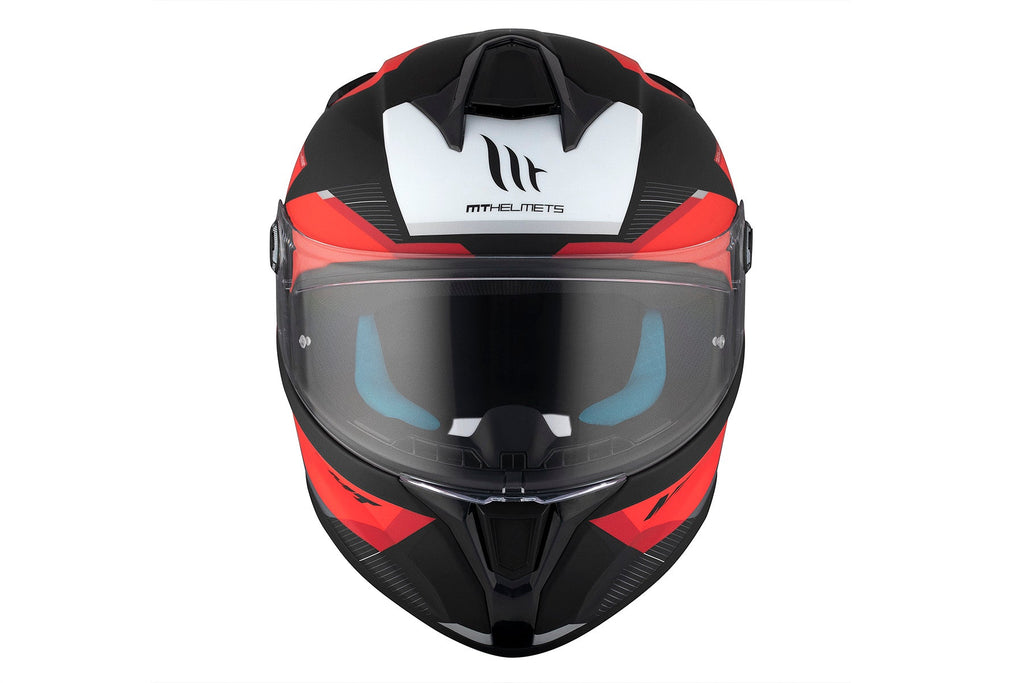 MT Helmets Targo S Kay — Black Red Gray White Matt (B5) — заден агол