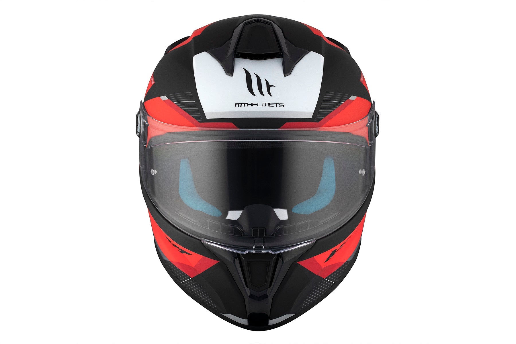 MT Helmets Targo S Kay — Black Red Gray White Matt (B5) — заден агол