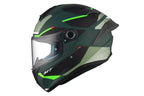 MT Helmets Targo S Kay — Black Green Fluor Matt (C6) — профил