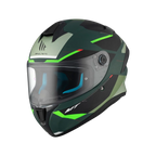 MT Helmets Targo S Kay — Black Green Fluor Matt (C6)