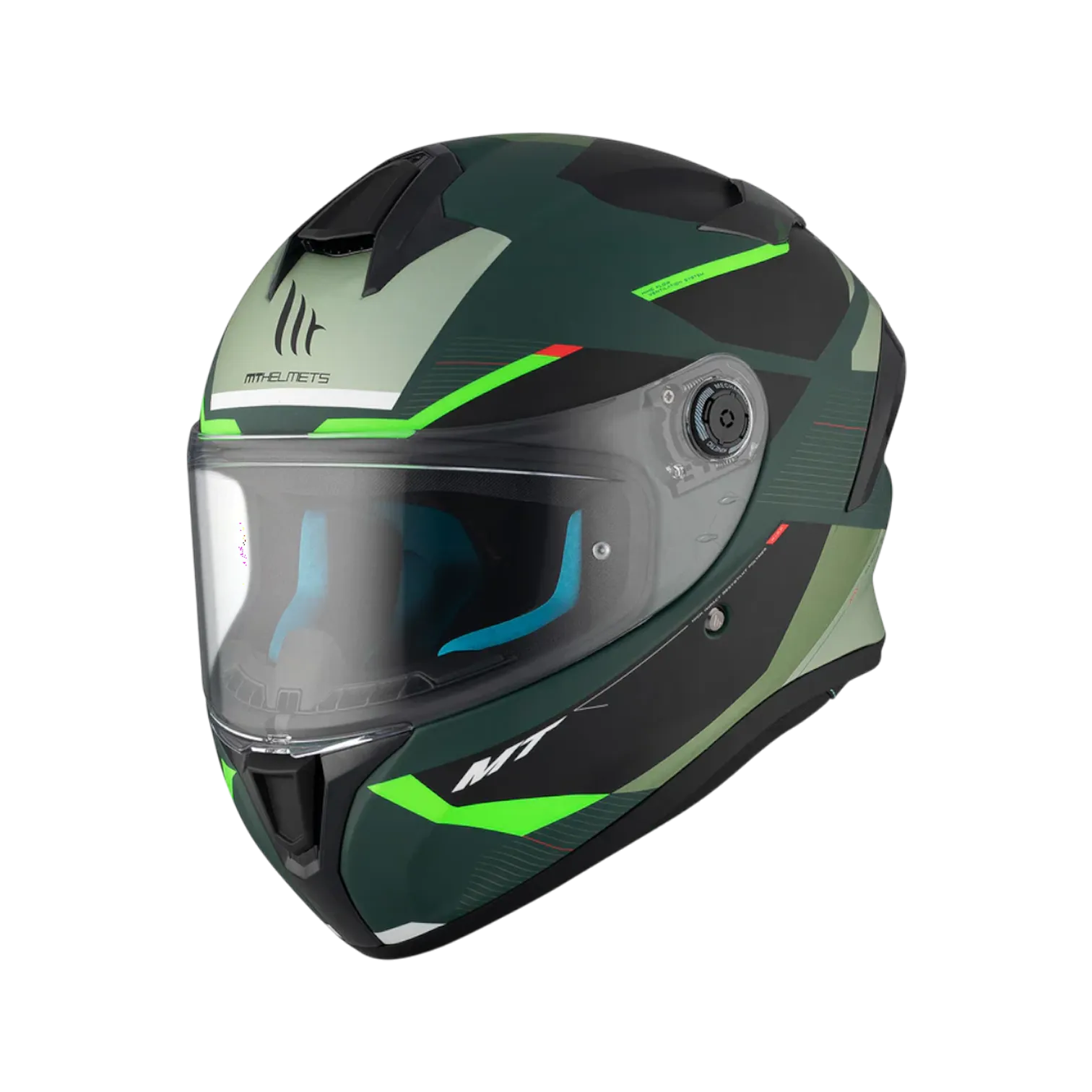 MT Helmets Targo S Kay — Black Green Fluor Matt (C6)