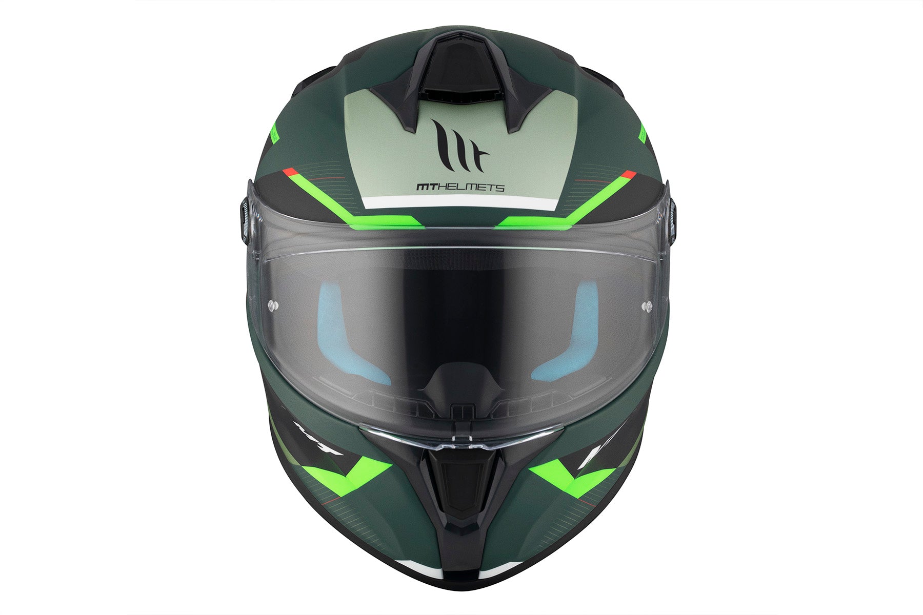 MT Helmets Targo S Kay — Black Green Fluor Matt (C6) — заден агол