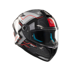 MT Helmets Targo S Brik — Black Silver Gloss (C0) — заден агол