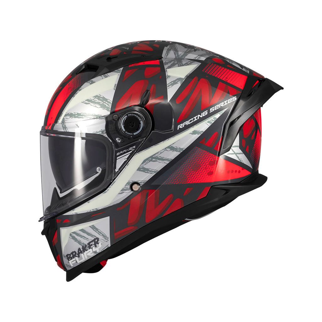 MT Helmets Braker SV Fury — Red Silver Gloss (C5) — профил