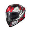 MT Helmets Braker SV Fury — Red Silver Gloss (C5)