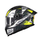 MT Helmets Braker SV Fury — Silver Green Gloss (C6) — профил