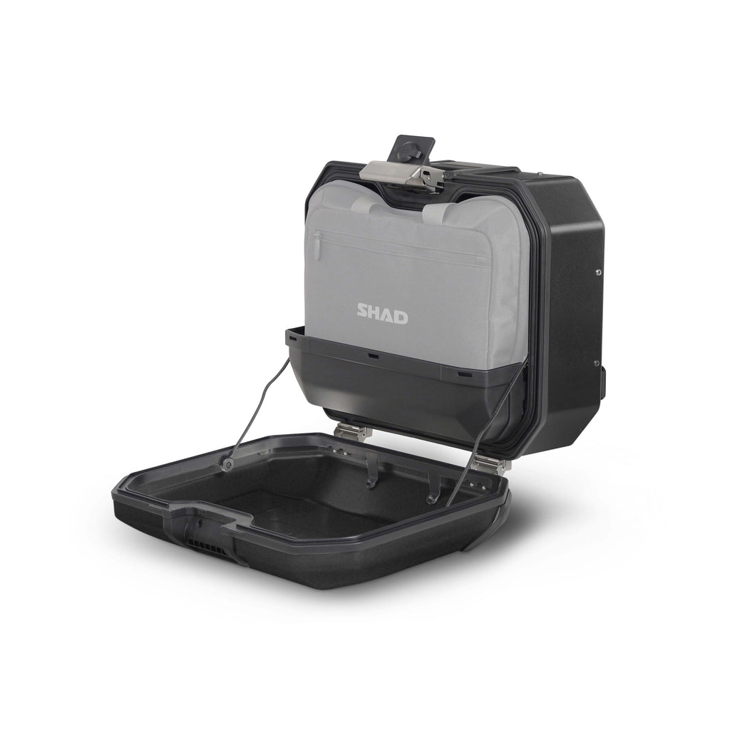 SHAD Terra TR36 лев алуминиумски страничен куфер, Black Edition (D0TR36100LB)