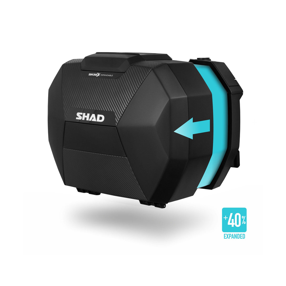 SHAD SH38X Expandable странични куфери, сет, carbon (D0B38106)