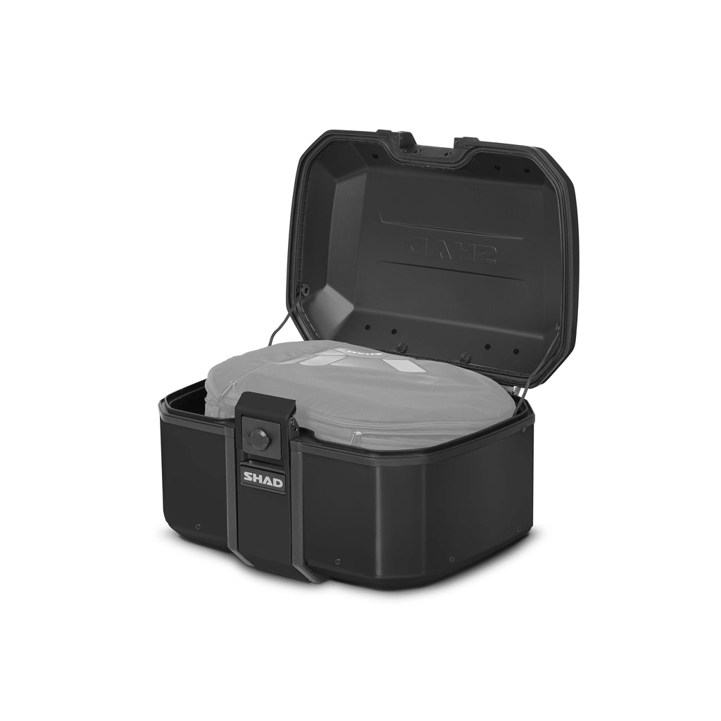 SHAD Terra TR55 алуминиумски топ куфер, Pure Black (D0TR55200B)
