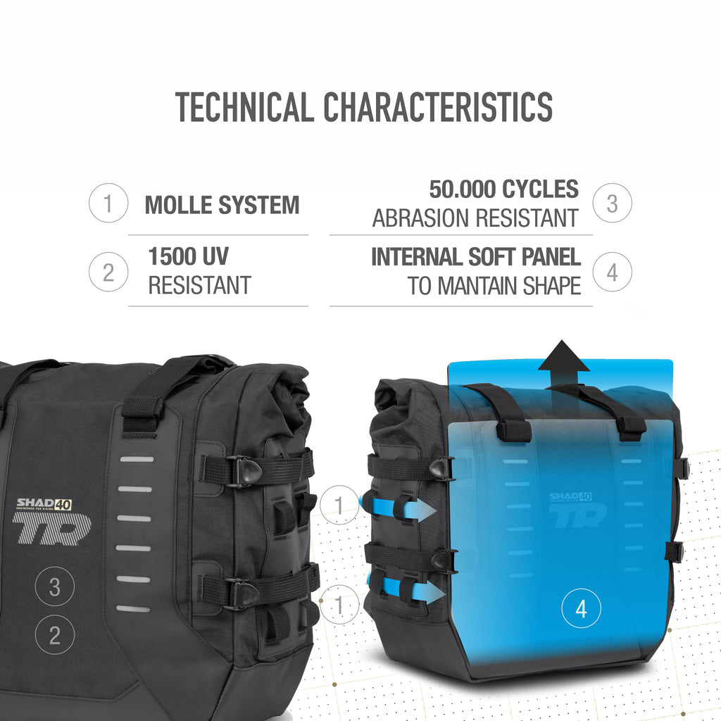 SHAD Terra TR40 авантуристички странични торби, сет (X0TR402)