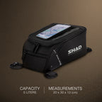 SHAD SL12M мала торба за резервоар со магнети, 5 L (X0SL121M)