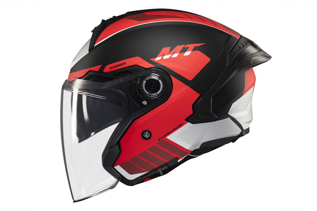 MT Helmets Cosmo SV Cruiser — Black Red Matt (B5) — профил